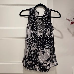 Translucent black & white BCBG top